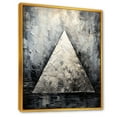 thumbnail image 2 of Designart "Shimmering Silver Triangle Trance" Music Floater Framed Wall Decor, 2 of 5