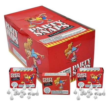 Nicky Bigs Novelties 1500 Count Party Snaps – Loud Snap Poppers Noise Maker, 50 Boxes of 30 Each | Classic Throwing Trick Poppers for Birthdays, July 4th, Holidays, Events & More