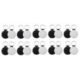 thumbnail image 3 of Lot de 40 Porte-Clés Vierges de Sublimation Pailletés en Cuir PU Porte-Clés Transfert Thermique Anneau Rond de Sublimation Vierge Noir, 3 of 8