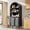 Black, variant on Memoryfield 5 Tiers Arched Kitchen Pantry Cabinet with Doors, Farmhouse Storage Cabinet for Dining Room, Living Room, Black