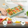 thumbnail image 3 of Mint Green Silicone Freezer Tray 2-pack Meal Prep Food Storage, 3 of 7