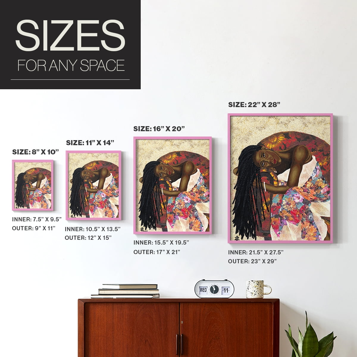 Woman Strong III Framed Print - Solid Wood in Single Picture Frame Solid Wood 2 Framed Print