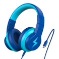 thumbnail image 1 of Candy Bila Auriculares para niños para la escuela, actualización de auriculares USB C para niños, auriculares con cable para niños, sonido estéreo HD, auriculares plegables para niños, niñas, iPad, PC, 1 of 5