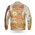 thumbnail image 2 of Welcome Fall Chesapeake Bay Retriever Cozy Autumn Field Pumpkins Leaves All Over Print 3D Baseball Jacket Chessie Dog Lover Bomber Jacket Softball - 12013, 2 of 6