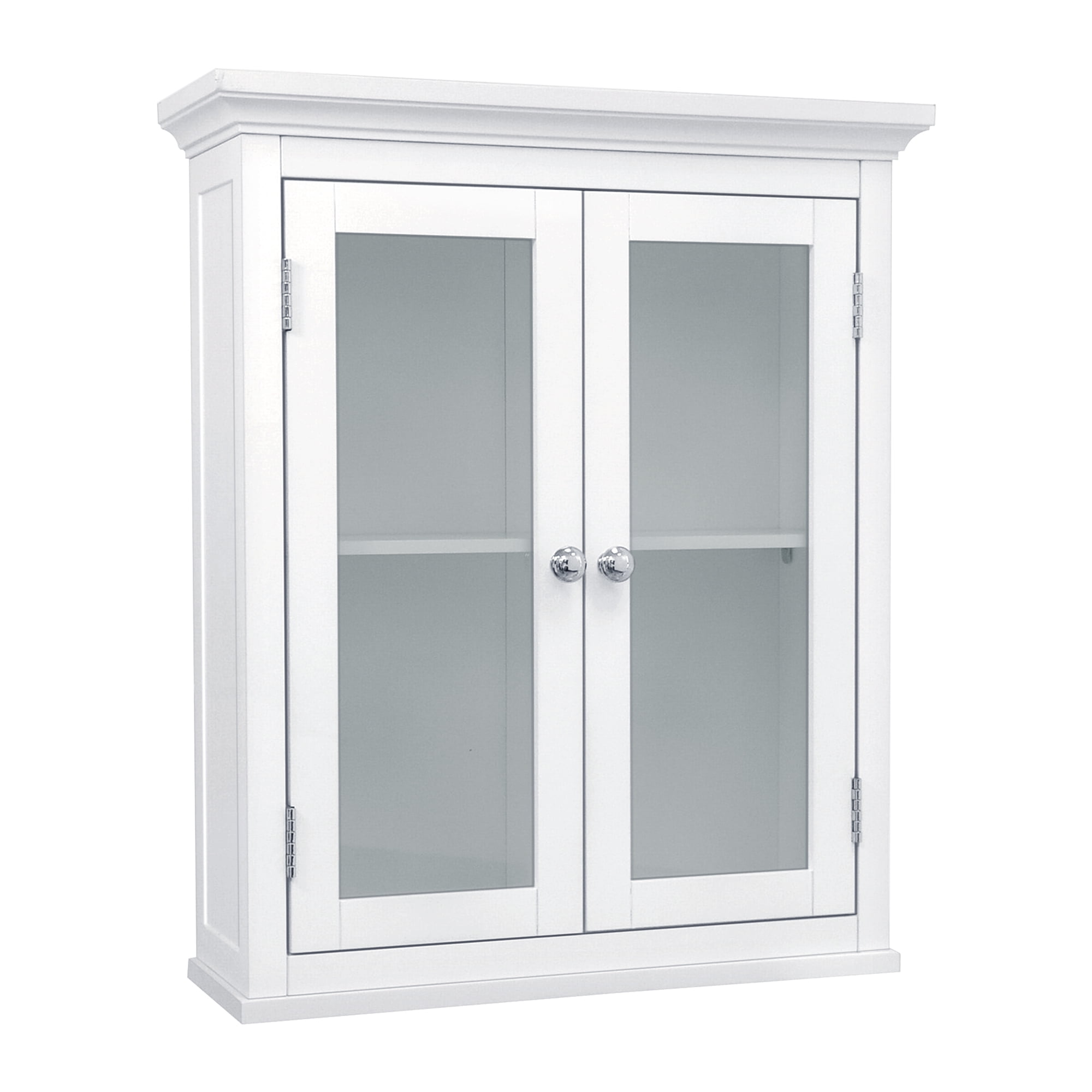 Teamson Home Madison Removable Wooden Wall Cabinet with 2 Doors, White