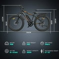 thumbnail image 5 of Aostirmotor Electric Mountain Bike, 48V 13AH Removable Lithium Battery 749W Ebike with Rack, 26" 4.0 inch Fat Tire Bike, Electric Bicycle for Adults UL2849 (Black), 5 of 12
