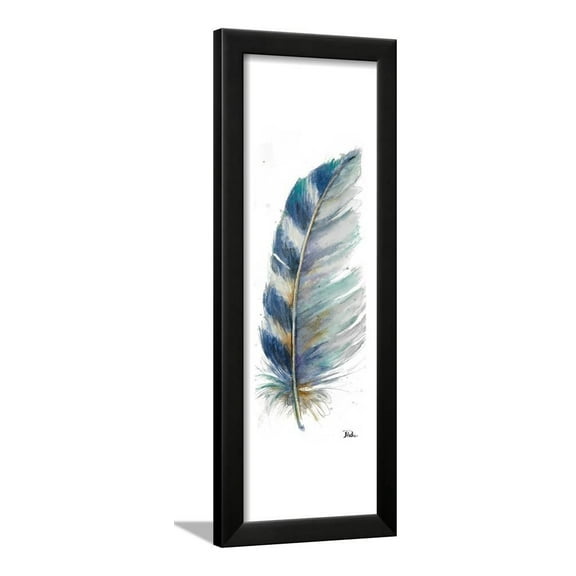 Watercolor Feather White V, Framed Art Print Wall Art by Patricia Pinto Sold by Art.Com