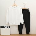 thumbnail image 2 of NOLDARES 2pcs Toddler Baby Boy Fall Winter Clothes Print Long Sleeve Sweatshirt Tops Casual Pants Set Little Kids Outfits Clothing(Light Gray,3-4 Y), 2 of 7