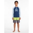 thumbnail image 3 of Reebok Boys Long Sleeve Rashguard with UPF 50+ Protection, Sizes 4-18, 3 of 5