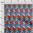 thumbnail image 2 of oneOone Velvet Brown Fabric Geometric Sewing Craft Projects Fabric Prints By Yard 58 Inch Wide, 2 of 4
