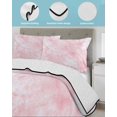 thumbnail image 4 of Pink Marble Twin XL Size Down Alternative Comforter, Lightweight Comforter Quilt Bedding Set with Pillow Shams Modern Abstract Art Elegant All Seasons Bed Comforter Duvet Insert 68"x98", 4 of 7
