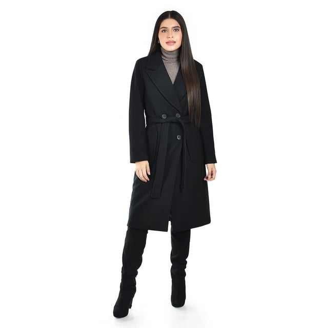 Abrigo largo con cinto Roman Fashion /Juvenil, 3013 (Negro) negro G