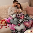 thumbnail image 6 of Euaioeiu Valentine's Day Flannel Blanket Extra Soft Lightweight Fleece Throw, 27.56x39.37in, Double-Sided Print, Warm Cozy Bed Sofa Blanket for Christmas Decor, Home, Travel & Gifting, 6 of 6