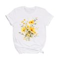 thumbnail image 4 of Women's Vintage Flowers Shirt Casual Boho Floral Print Blouses Summer Trendy Loose Lightweight Tops for Girl, 4 of 5