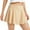 Khaki, variant on EDFBUYKRS Female Skirts Knee Length Skirts for Women Women's Outdoor Sports Slim High Waist Pocket Fitness Skirt Miniskirt Pleated Tennis Skirt