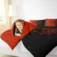 thumbnail image 4 of Manfei Boys Happy Halloween Bedding Comforter Set,Spider Webs Twin Comforter Sets,Red Black Bedding Set For Teens,Ultra Soft Home Decor Reversible,2-Piece, 4 of 8