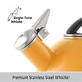 thumbnail image 3 of Chantal Anniversary Enamel on Steel Whistling Tea Kettle, 2 quart, Marigold, 3 of 9
