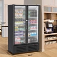 thumbnail image 5 of Aoile Commercial Display Refrigerator 25.5 Cu.Ft, Double Glass Door Upright Merchandiser Beverage Cooler with Wheels & LED Lighting, 5 of 8