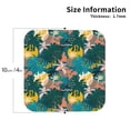 thumbnail image 2 of Lsque Hawaiian Style Pattern 4" Drink Coasters Set of 4, PVC Leather Absorbent Coasters, Table Coaster Set Decorative Coffee Cup Coasters Housewarming Gift -Square, 2 of 6