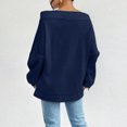 thumbnail image 3 of Womens Off Shoulder Sweatshirt Long Sleeve Drop Shoulder Oversized Pullover Top Casual Loose Drawstring Fall Outfits, 3 of 6