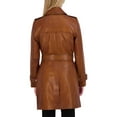 thumbnail image 2 of Tahari womens  Natalie Medium Leather Trench Coat, m, 2 of 4