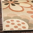 thumbnail image 5 of SAFAVIEH Courtyard Kristopher Floral Indoor/Outdoor Area Rug, Natural Brown/Terracotta, 4' x 5'7", 5 of 6