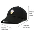 thumbnail image 3 of DALIX Soft Serve Ice Cream Hat Cotton Baseball Cap in Black, 3 of 7