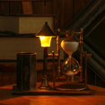 thumbnail image 1 of Vintage Decor Hourglass Pen Holder Antique Quicksand Street Lamp Pen Holder Led Sand Glass Desktop H, 1 of 4