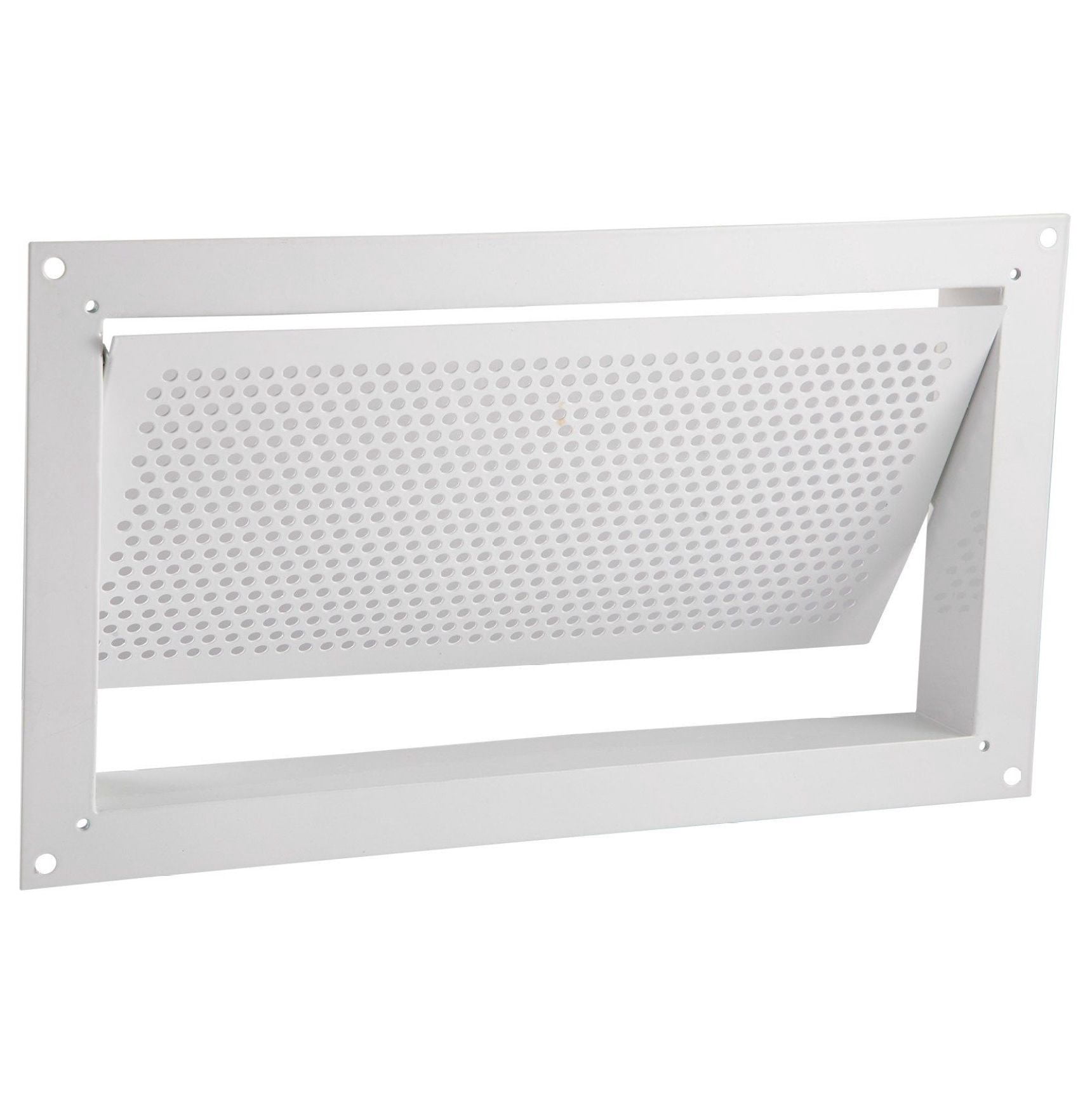 Flood Vent 8x16 Inch Foundation Vent - Crawl Space & Garage Flood Protection - White Wall Mount - Reduce Flood Risk & Insurance Costs
