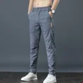 thumbnail image 3 of Pantalones ajustados para hombre, pantalones casuales rectos de seda fría para hombre, ropa fresca para hombre, novedad en diseñador, estilo coreano, holgados, oferta, baratos, 3 of 5