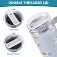thumbnail image 5 of GZHJMY Cute Dog Airplane Stainless Steel Vacuum Insulated Mug, Insulated Straw Mug with Handle, Reusable Insulated Travel Mug, 5 of 7