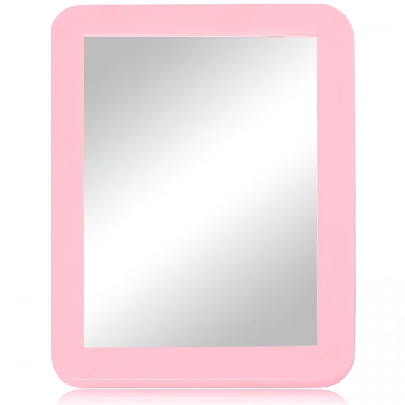 XIBUFE 1 Pack Sturdy Lightweight Magnetic Mirror 5” X 7” for Workshop Toolbox Cabinets Refrigerators Magnetic Mirror for Locker - Light Pink