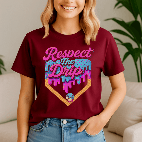 Baseball Drip Boys Home Plate Ice Cream Respect The Drip, Baseball Shirt,Game Day Shirt,Game Day Baseball, American Baseball