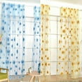 thumbnail image 2 of 1Pc Sunflower Print Sheer Window Panel Tulle Curtains Room Divider Curtains Bedroom,Yellow, 2 of 7