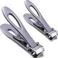thumbnail image 1 of Juego de 2 cortaúñas extragruesos, cortaúñas anchos para uñas de los pies y de las manos gruesas, cortaúñas de acero inoxidable para hombres y adultos (negro), 1 of 5