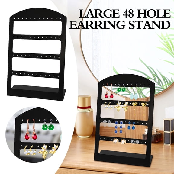 Earring Organizer 48 Jewelry Show Rack Holes Earrings Display Stand Holder for Bedding