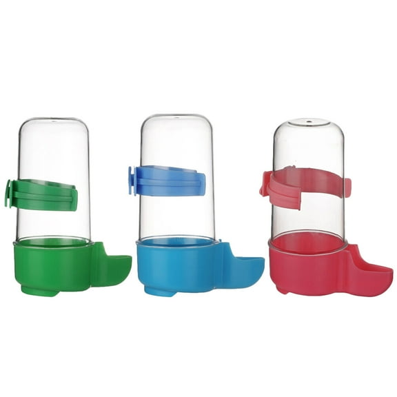 KALLORY  3 Pcs Parakeet Water Dispenser for Cage Bird Drinker Alimentador Bottle