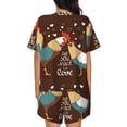 thumbnail image 3 of Bixox Women's Rooster And Chicken Printed Pajama Set 2 Piece Lounge Set Top and Shorts Soft Pajamas, Shorts with Pockets, 3 of 7