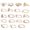 Multicolor, variant on Teissuly 19pcs/Set Diamond Joint Retro Hollow Star Drop-shaped Set