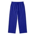 thumbnail image 7 of Big and Tall Cargo Pants for Men Polyester Elastic Waist Relaxed Fit Straight Leg Trousers with Multiple Pockets | Zenithor,Blue 3XL, 7 of 7