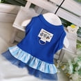 thumbnail image 3 of mdesiwst Sleeveless Ribbed Pet Dress, Ultramarine Blue Cute Dog Dress, Striped Skirt Girl Doggie Clothes for Small Medium Dogs Summer Pet Outfits, 3 of 8