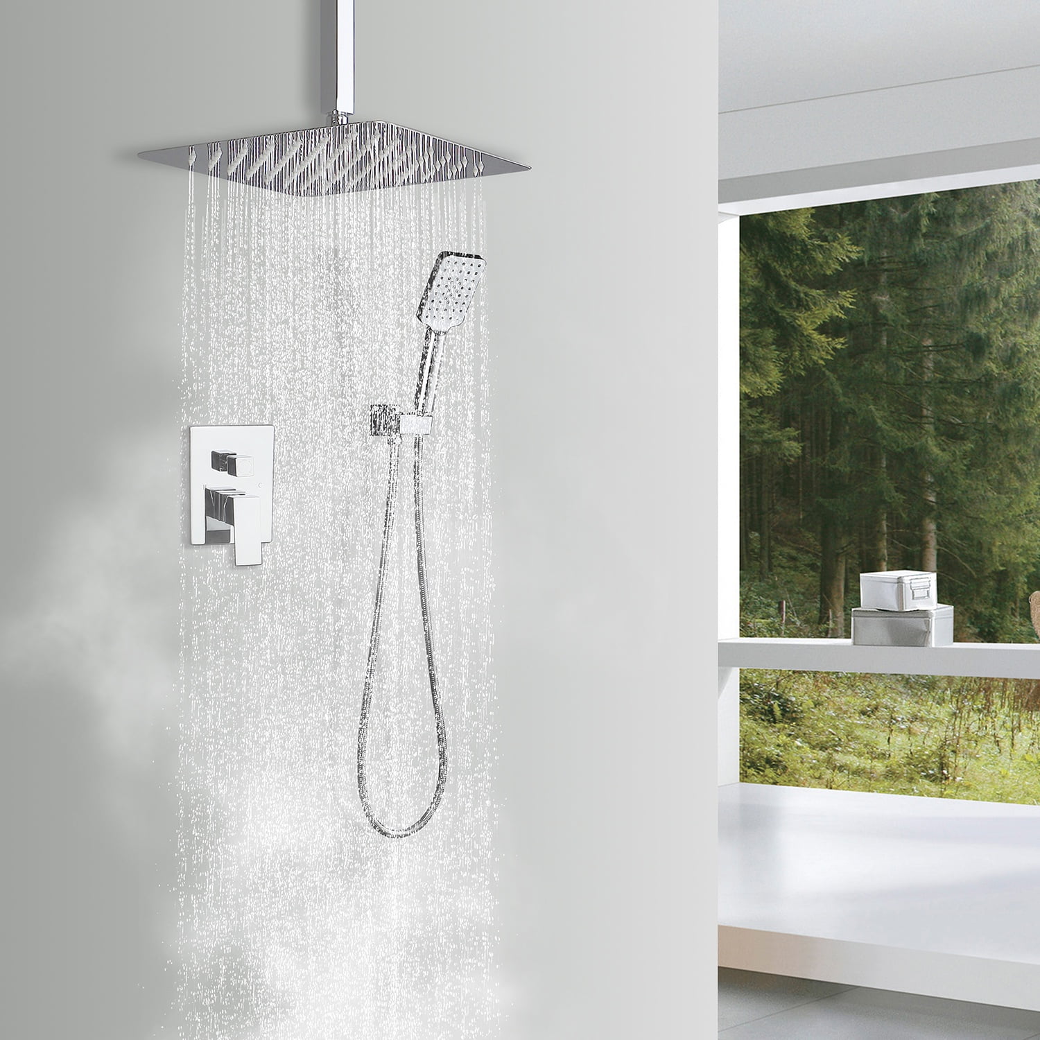 Rainlex One-Handle 1-Spray Setting Polished Chrome Bathtub Shower Faucet