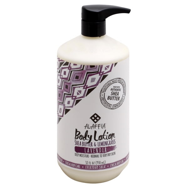 Alaffia Everyday Shea Body Lotion, Lavender, 32 Fl Oz