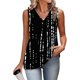 thumbnail image 5 of TaTaai Womens Spring Summer Sleeveless Camisole Tshirt V Neck Printed Top Strap Design Loose Fit Casual Fashion Wear Gift, 5 of 6