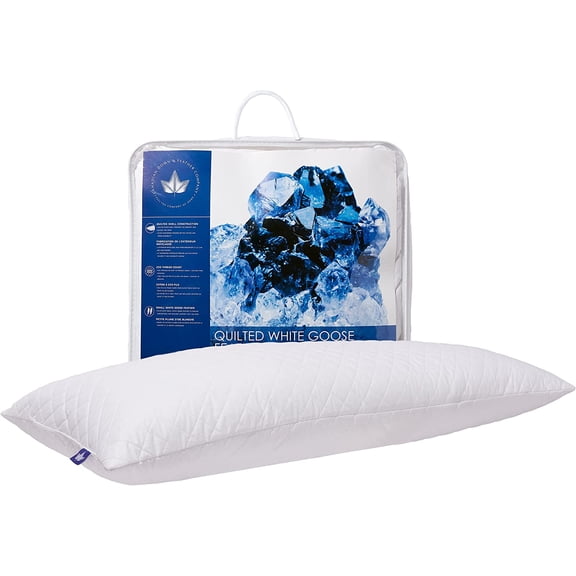 Quilted White Goose Feather Body Pillow - 48"