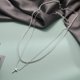 thumbnail image 5 of Gargantilla en capas, collar de cruz de perlas doradas para mujer, collar de disco de barra multicapa, gargantilla ajustable en capas de plata para mujer, 5 of 5