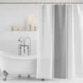 thumbnail image 4 of Gray Solid Color Texture Waterproof Fabric Shower Curtain,Simple Grey Stripes Waterproof Fabric Shower Curtain for Bathroom Curtains Bathtubs Hotel Shower Curtains with 12 Hooks Standard 60x72, 4 of 8