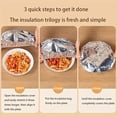thumbnail image 4 of NANDIYNZHI2026 New Reusable Aluminum Foil Food Covers Adjustable Food Storage Covers For Kitchen Fresh-Keeping Insulation Film Universal Adjustable Storage Bags for Any Bowl Plate(80pcs),Style C, 4 of 9