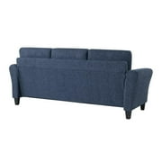 Lifestyle Solutions Alexa Sofa with Rolled Arms, Blue Fabric