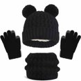 thumbnail image 2 of Savings Kids Winter Beanie Hat Warm Knit Thick Ski Cap with PomPom And Scarf Gloves Set for Girls Boys Savings up to 30% off, 2 of 5